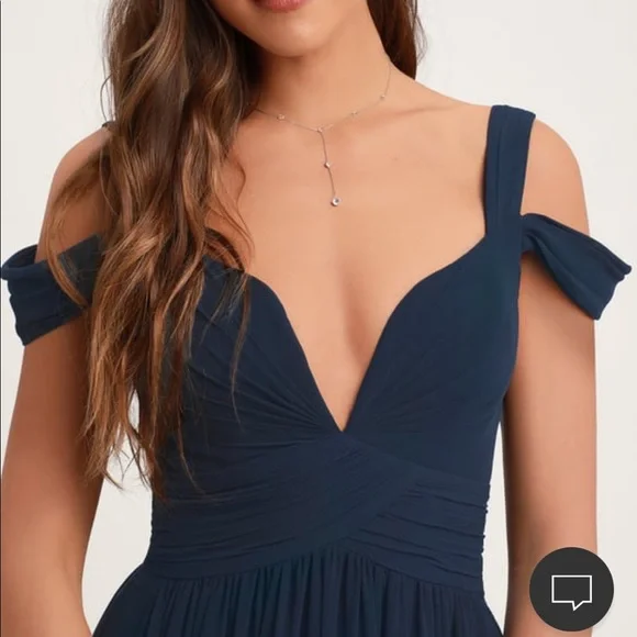 Ocean of Elegance Navy Maxi Dress. Prom! - Picture 2 of 12